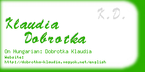 klaudia dobrotka business card